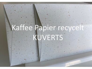 Kaffeepapier Recycled Kuverts Close up