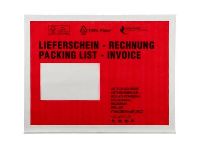 Lieferscheintasche aus Papier Produktabbildung